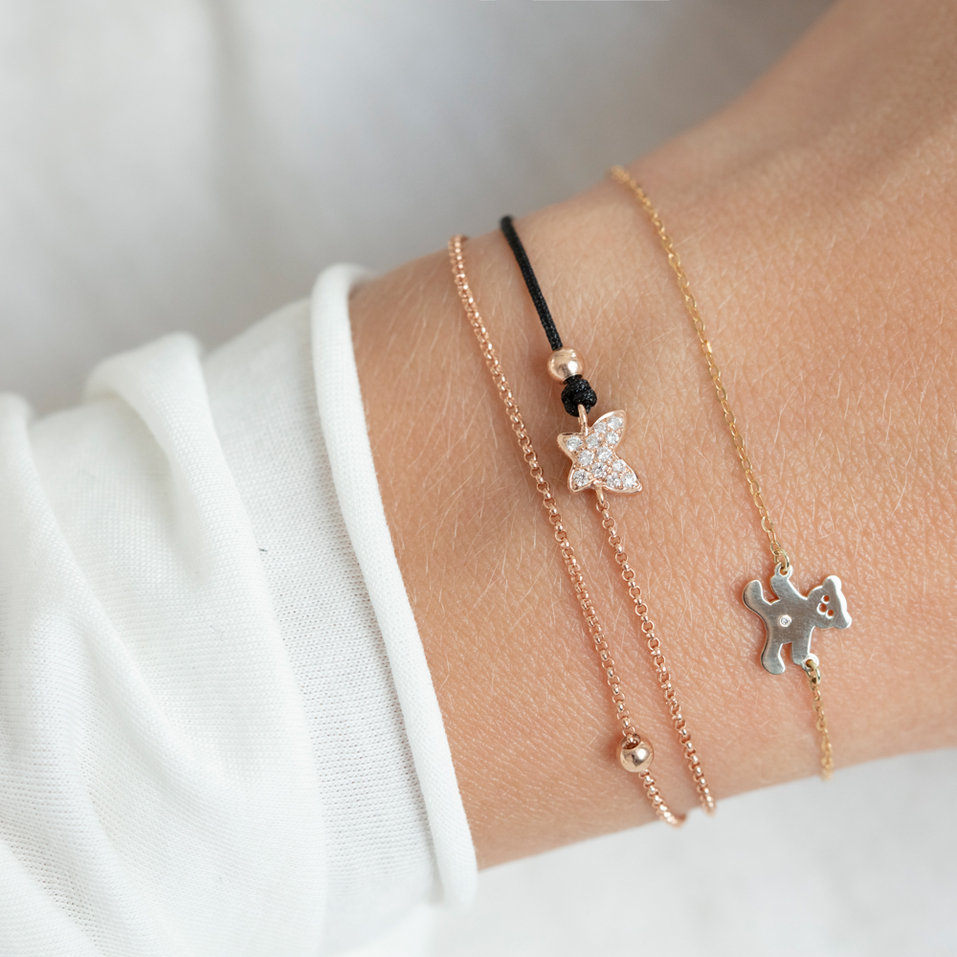 Diamantový náramok so šnúrkou Paradise Message