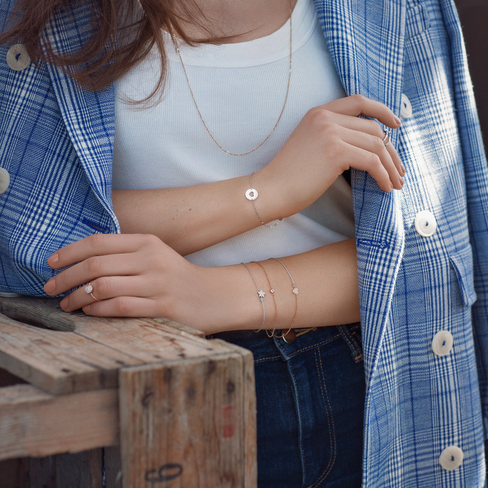 Diamantový náramok so šnúrkou Be a Star