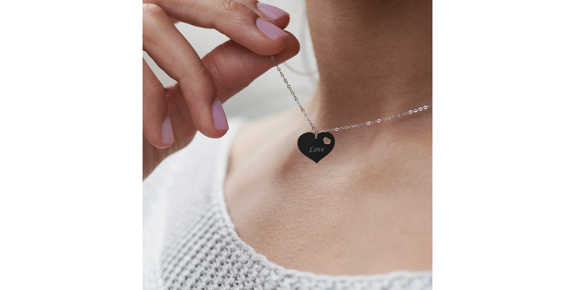 Náhrdelník s diamantom Double Love