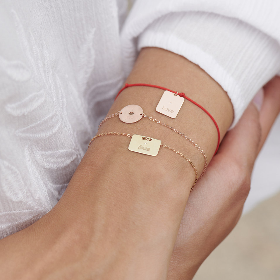 Náramok s diamantom I love you