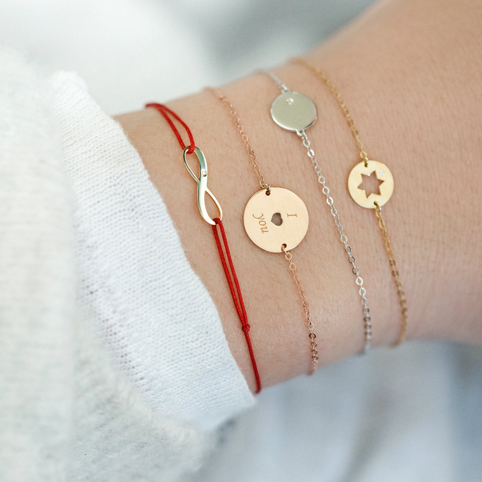 Náramok s diamantom I love you