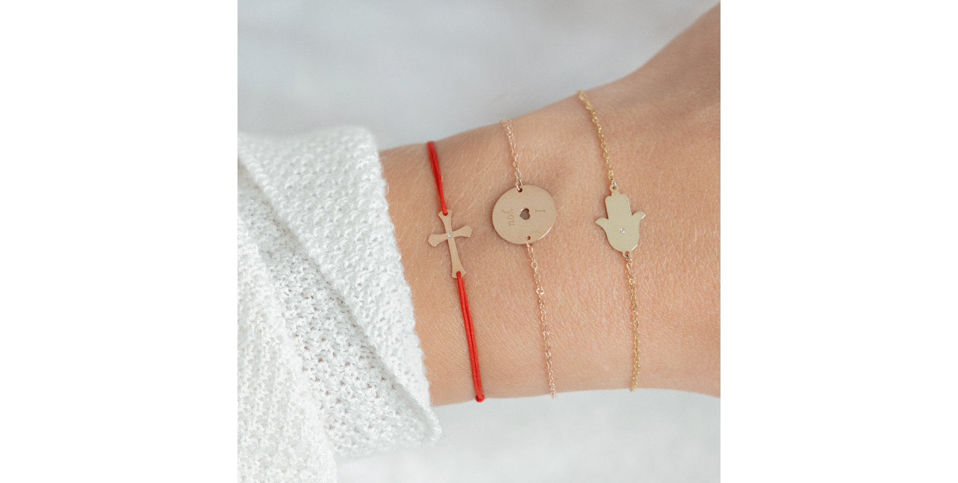 Náramok s diamantom I love you