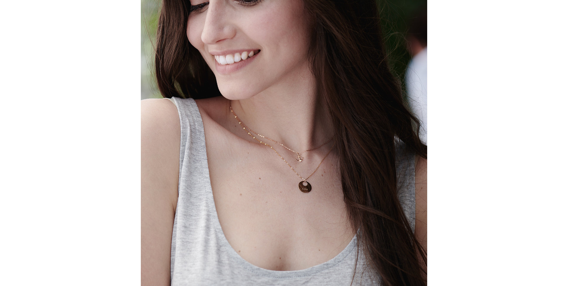 Náhrdelník s diamantom Love Courier