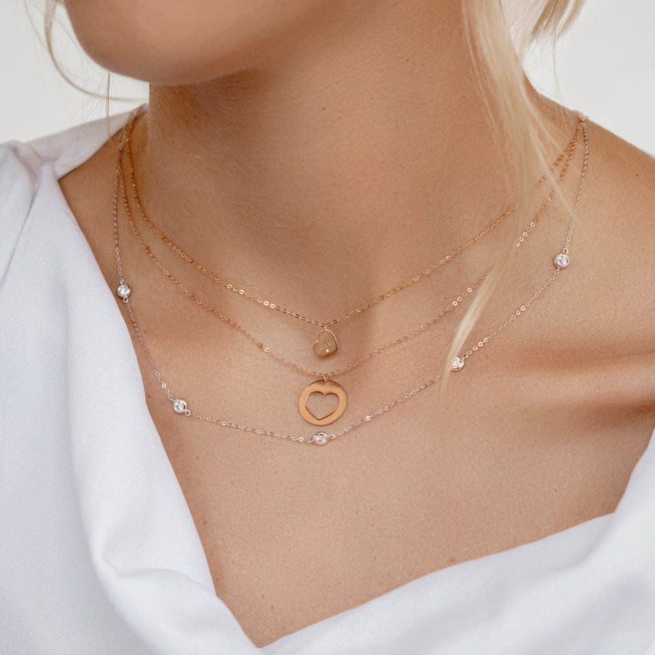 Náhrdelník s diamantmi Dots