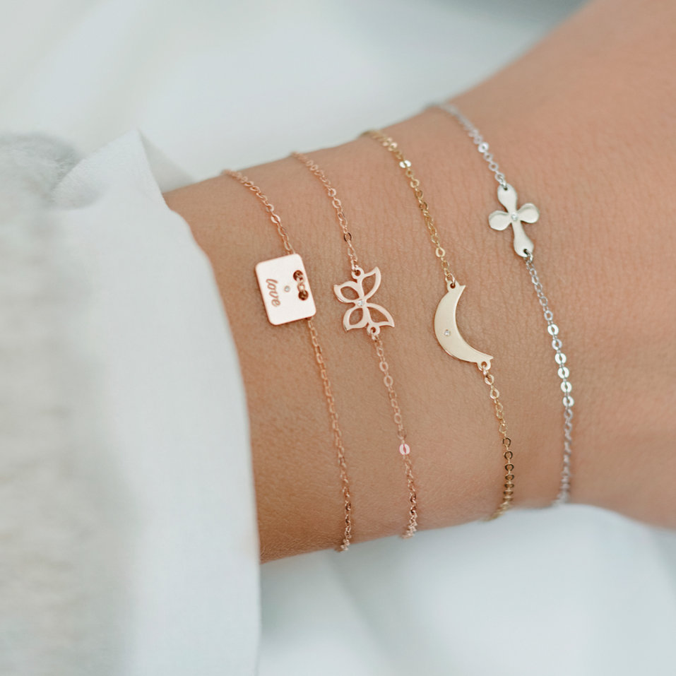 Náramok s diamantom Midnight Moon