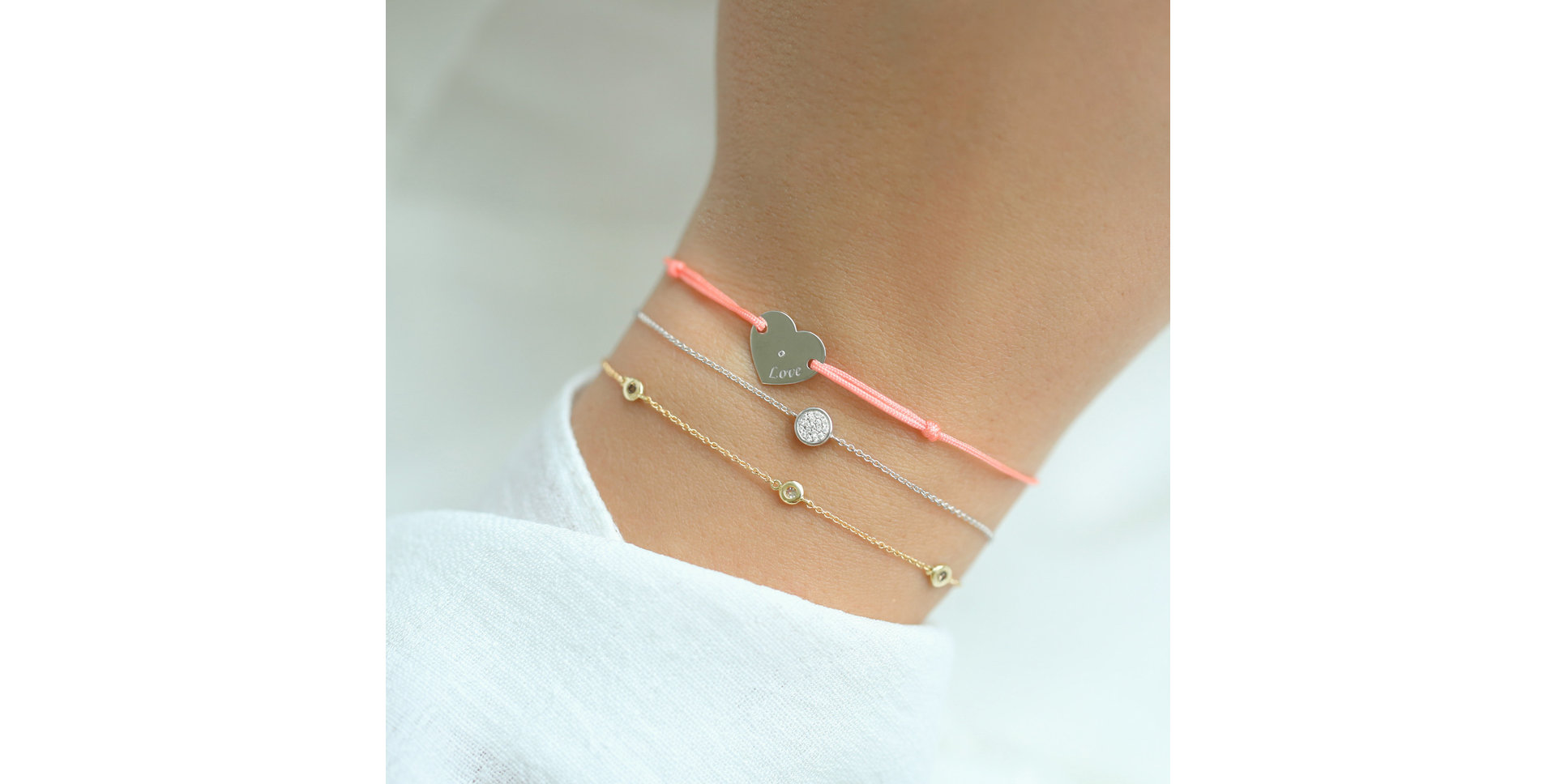 Náramok s diamantom Amour Gem