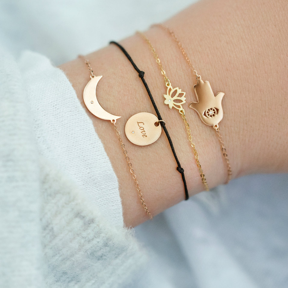 Diamantový náramok so šnúrkou Secret Love