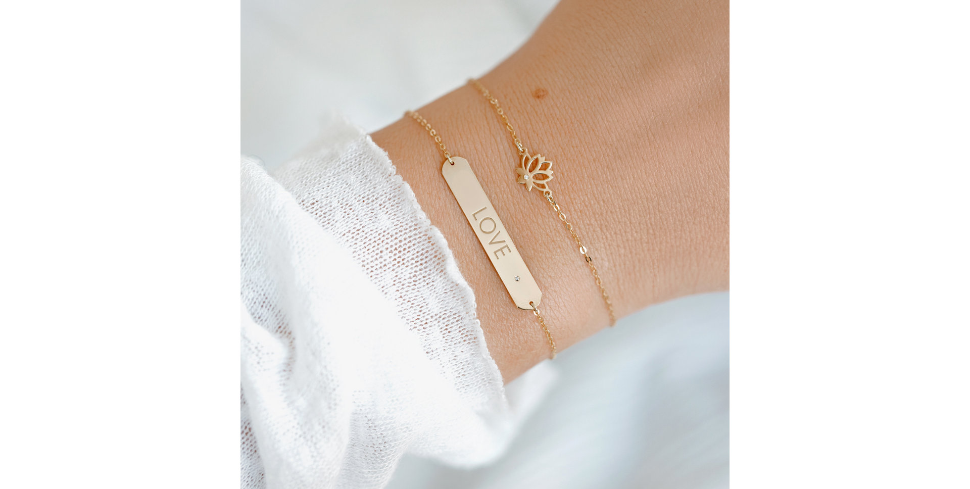 Náramok s diamantom Love Military