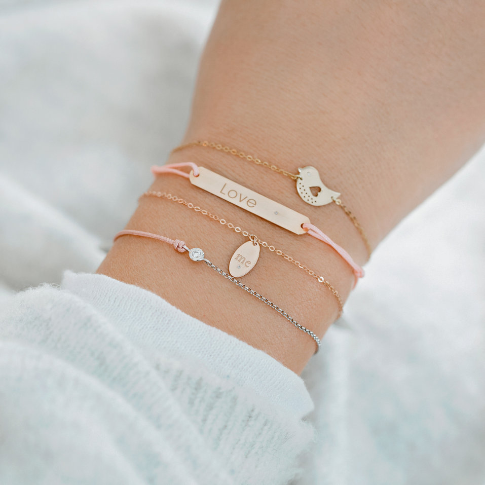 Náramok s diamantom Love Amour Message