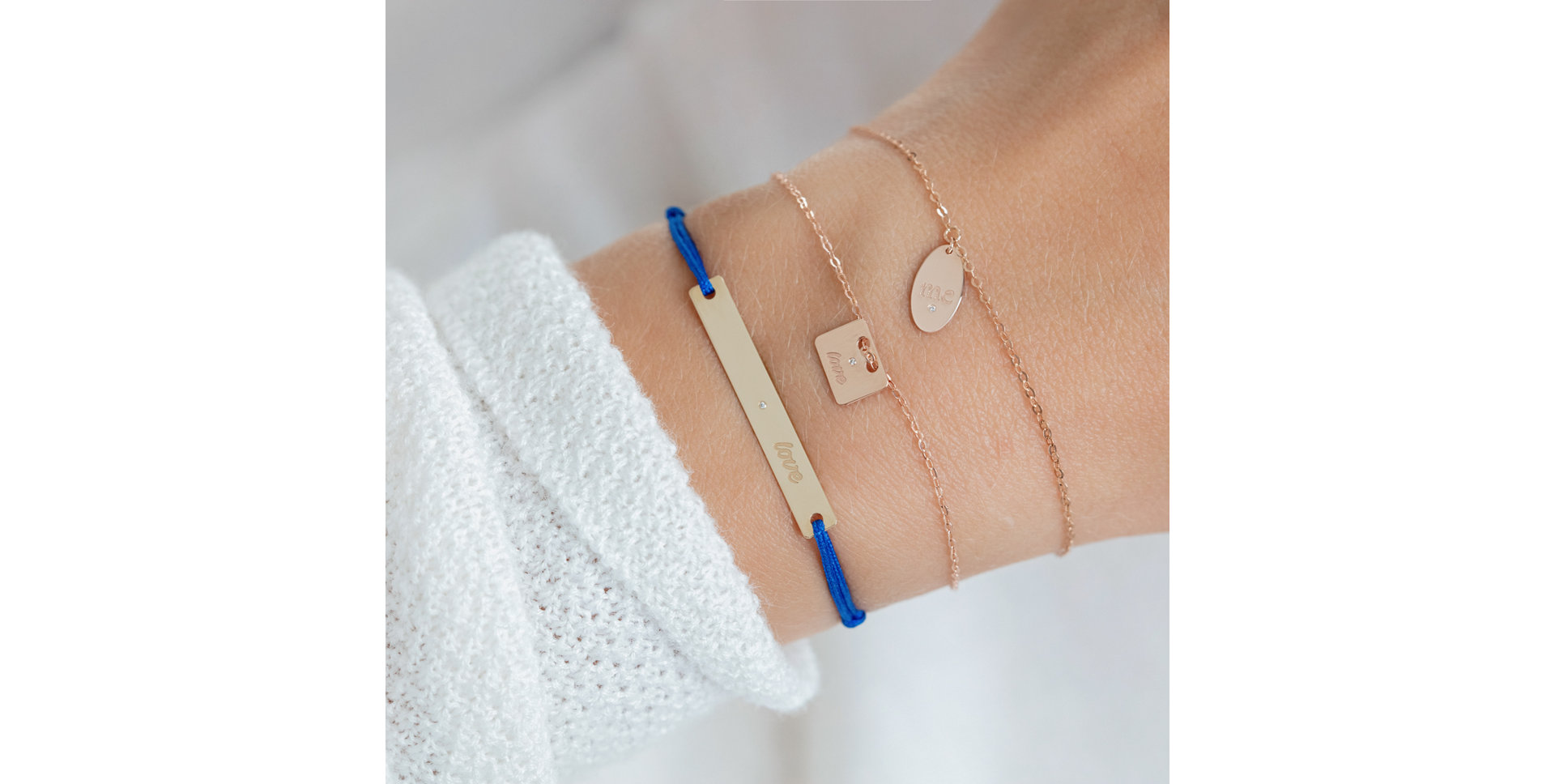 Náramok s diamantom Love Amour Message