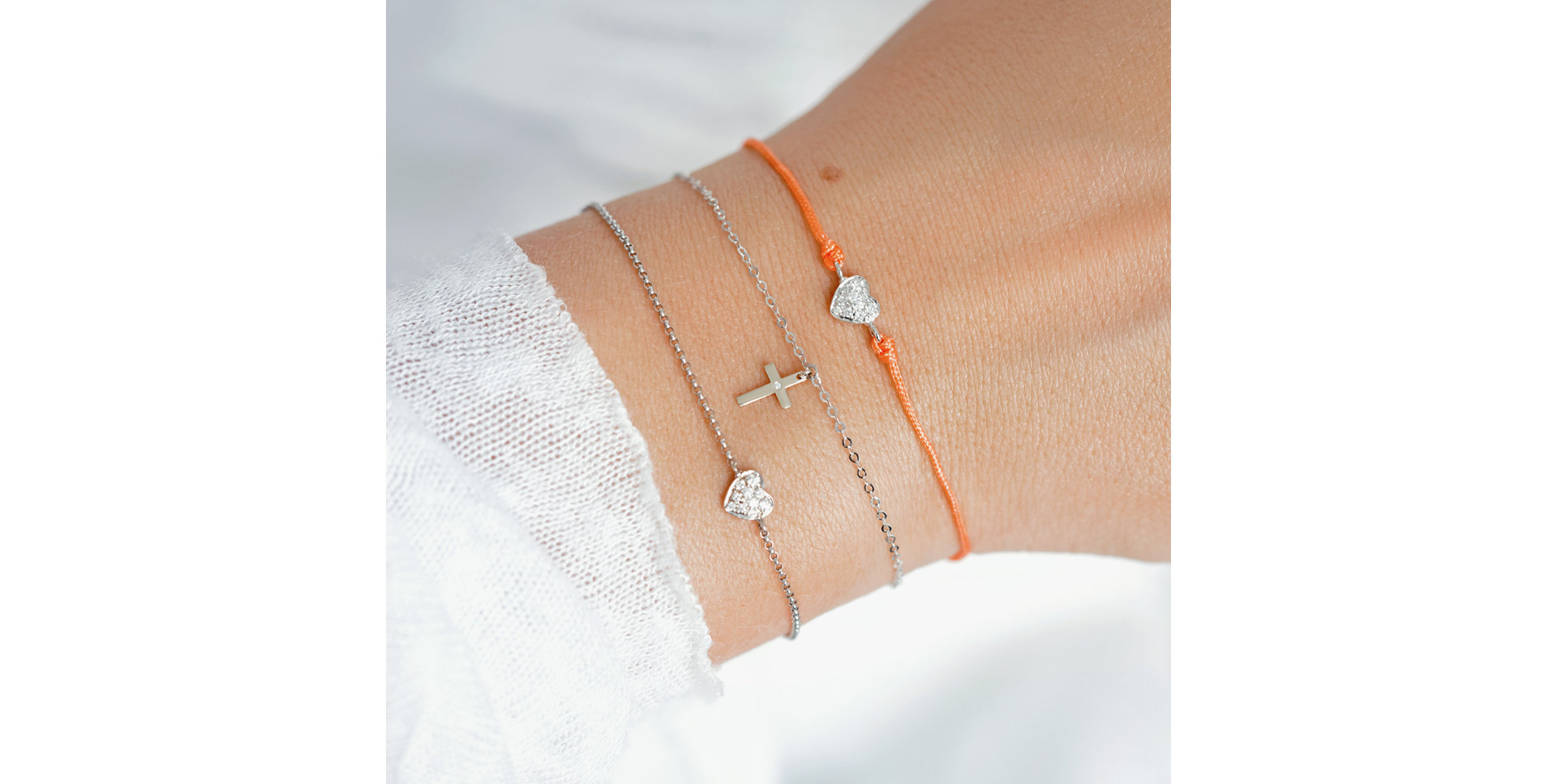 Diamantový náramok so šnúrkou My Heart