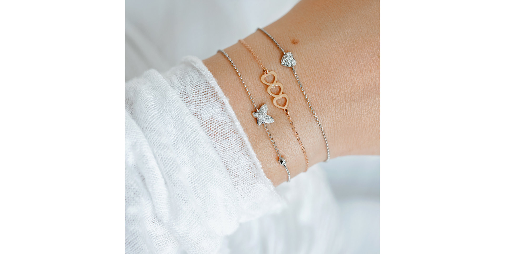 Náramok s diamantmi Little Heart