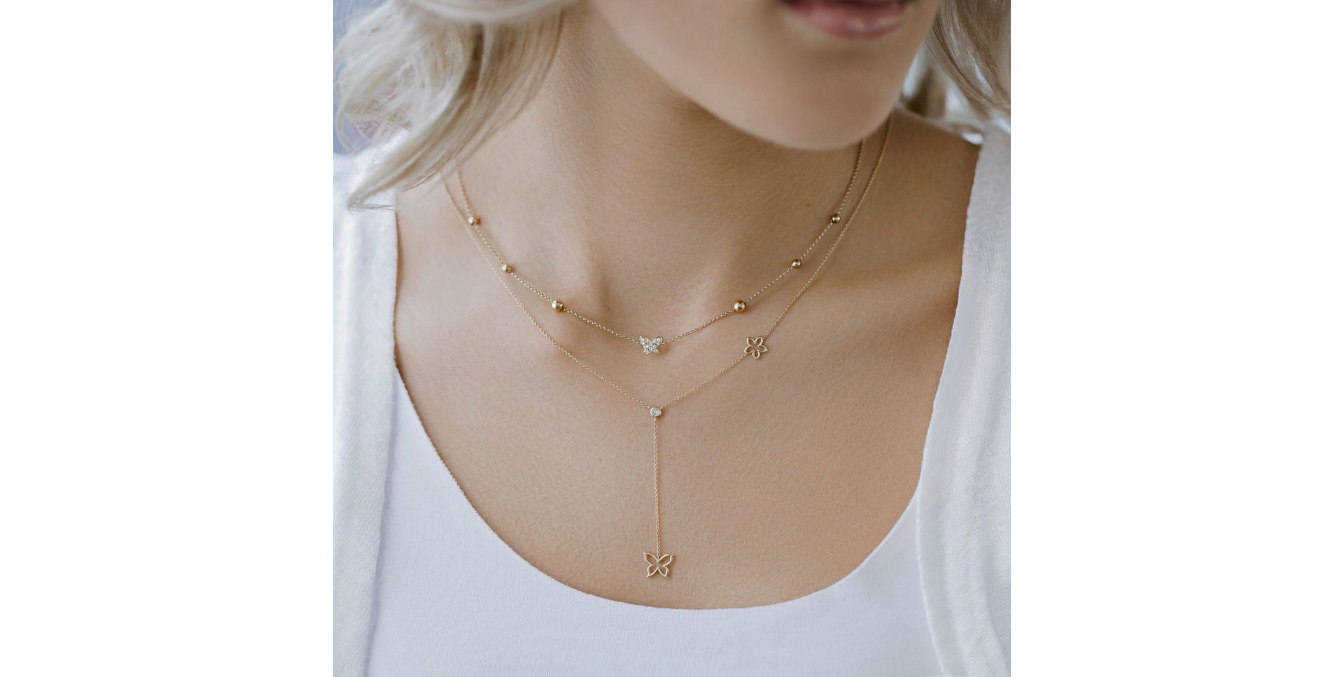 Náhrdelník s diamantmi Night Waterfall