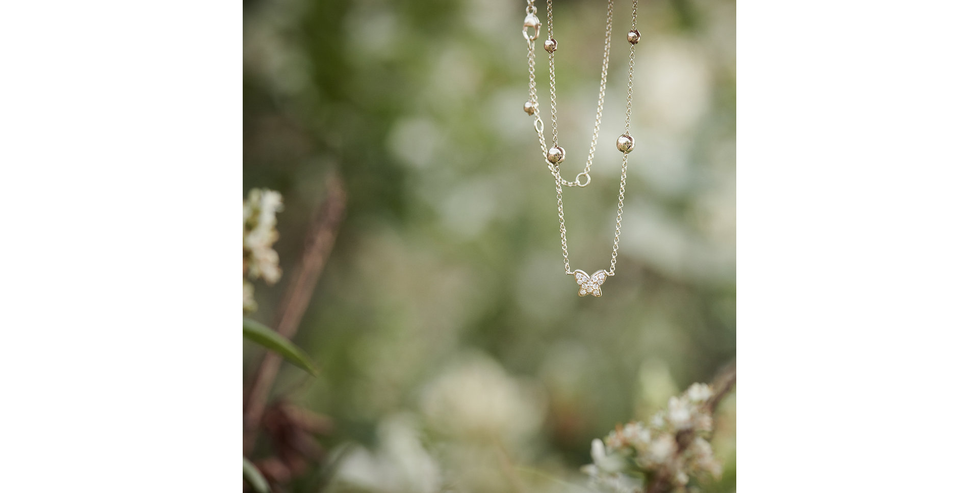 Náhrdelník s diamantmi Night Waterfall