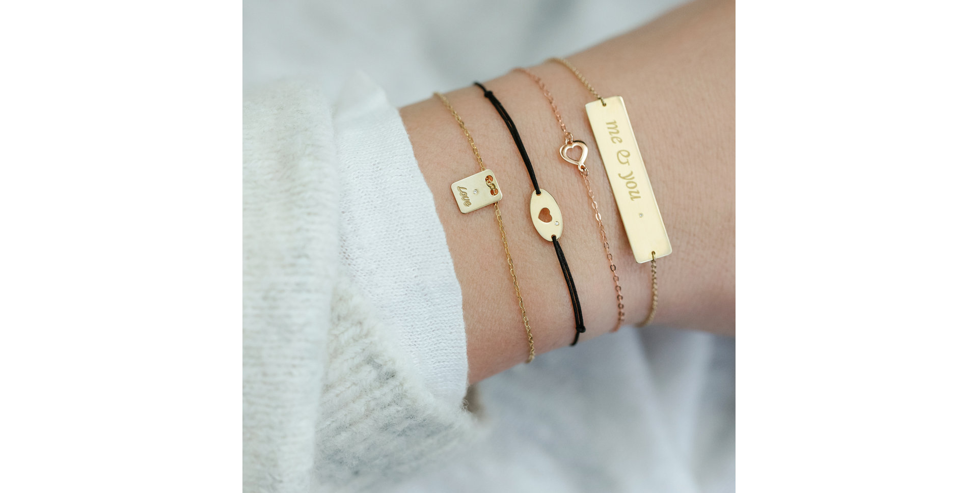 Náramok s diamantom Me and You