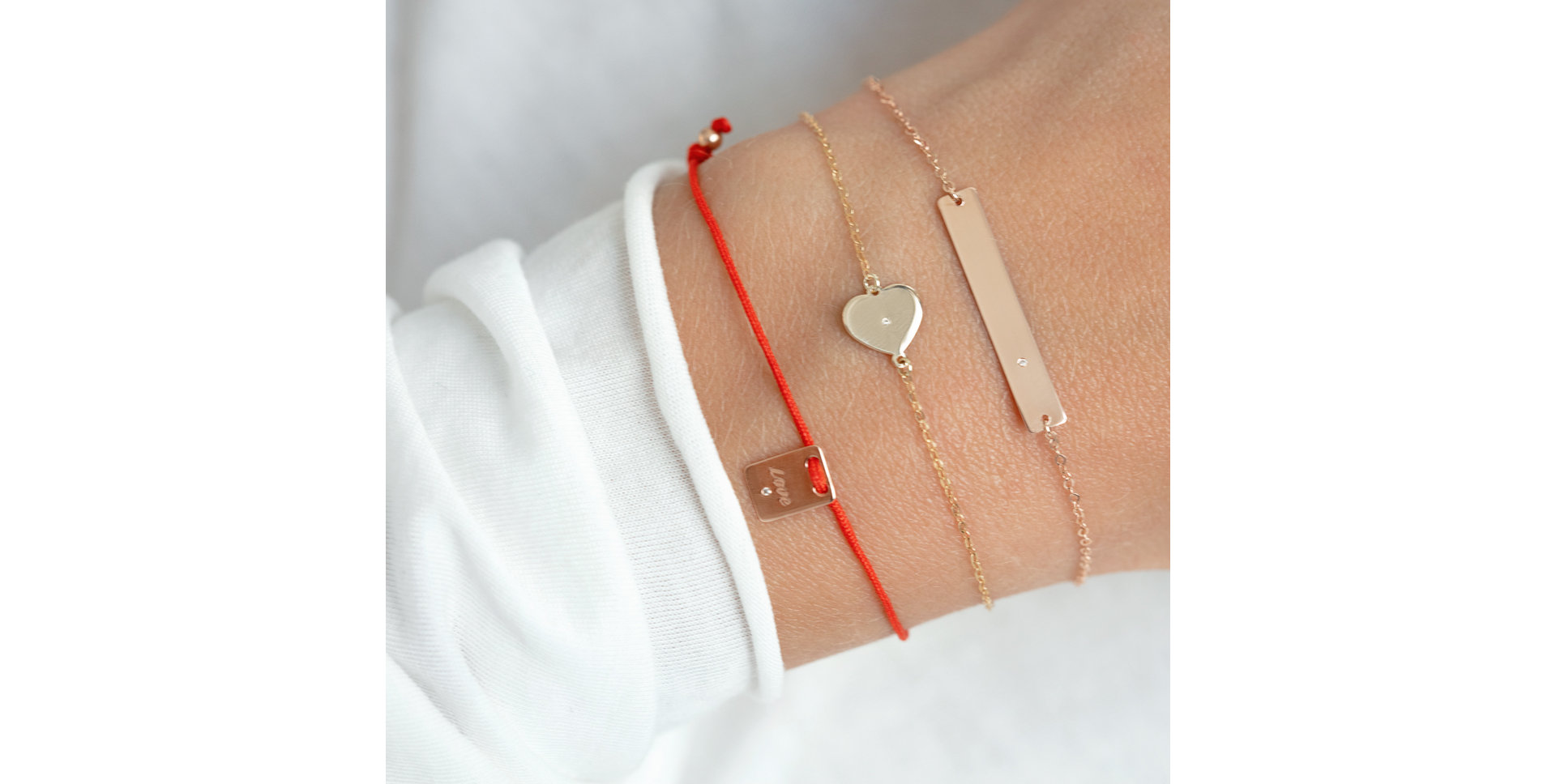 Náramok s diamantom Love Passion Amour