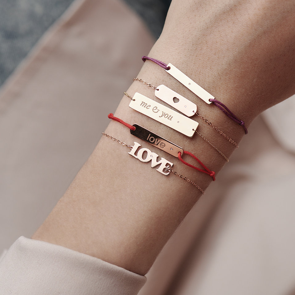 Náramok s diamantom Love