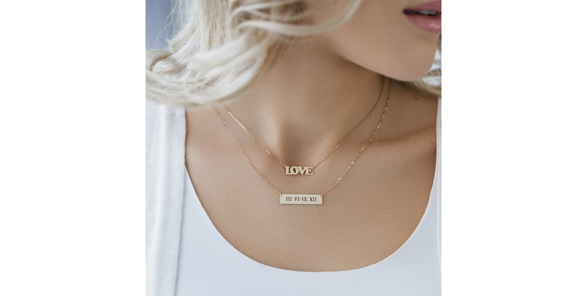 Náhrdelník s diamantom Love