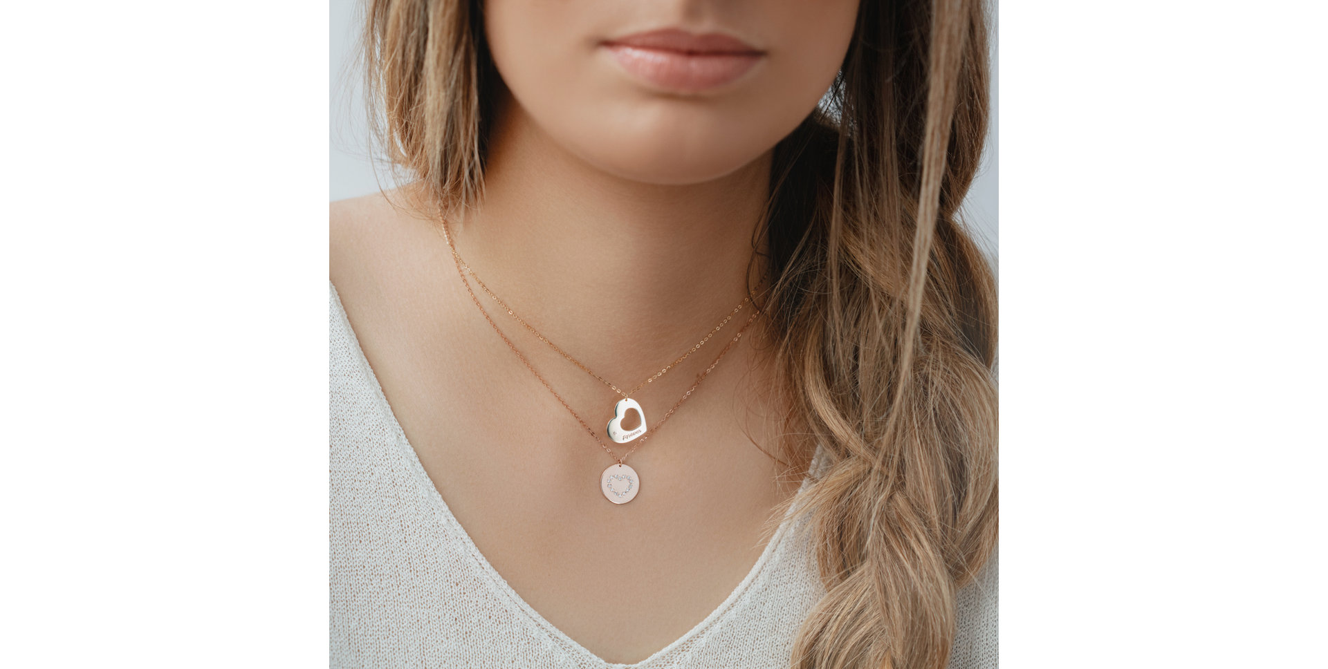 Náhrdelník s diamantmi Diamonds Heart