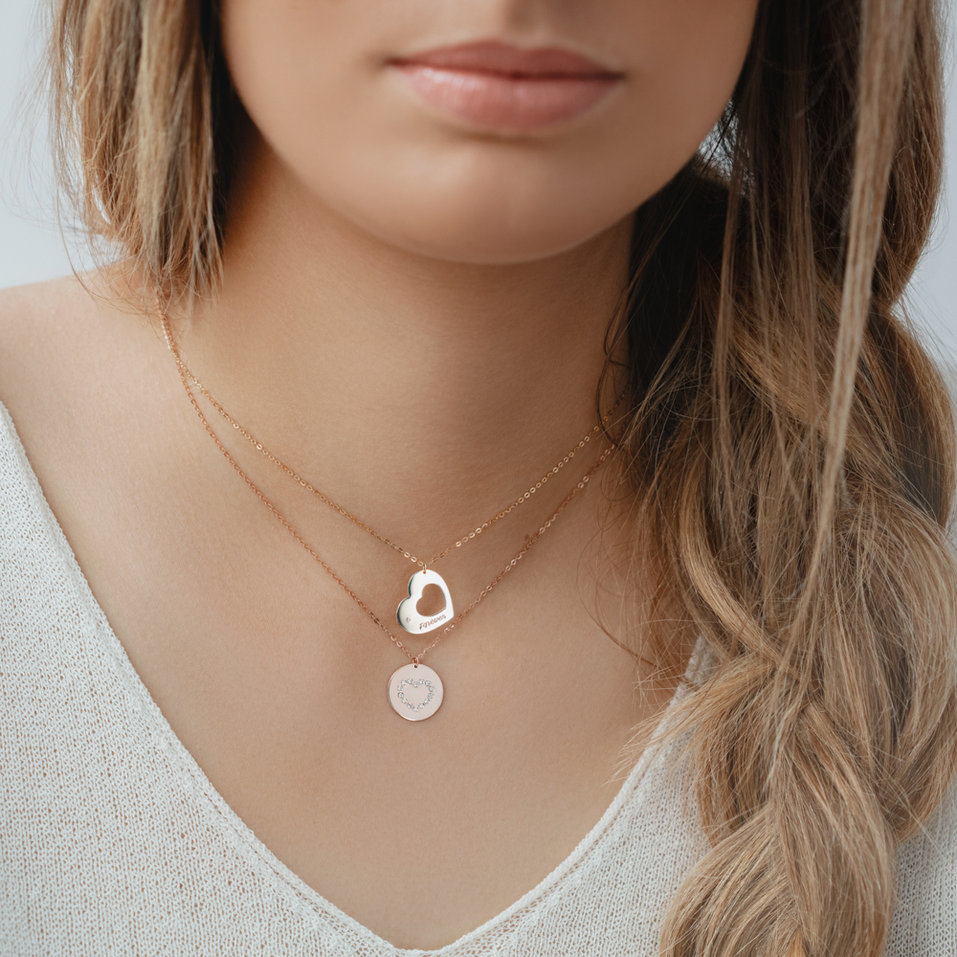 Náhrdelník s diamantmi Diamonds Heart