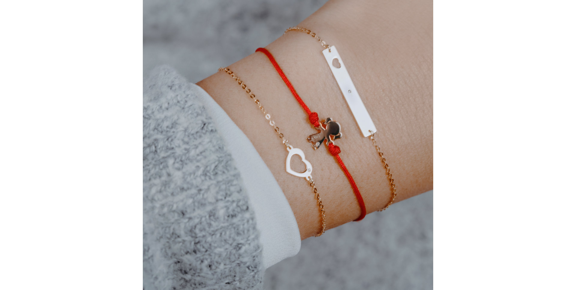 Náramok s diamantom Hearts