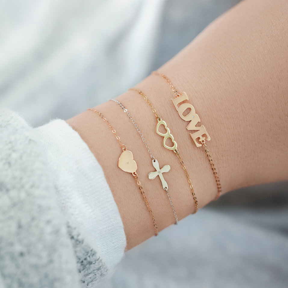 Náramok s diamantom Glittering Heart