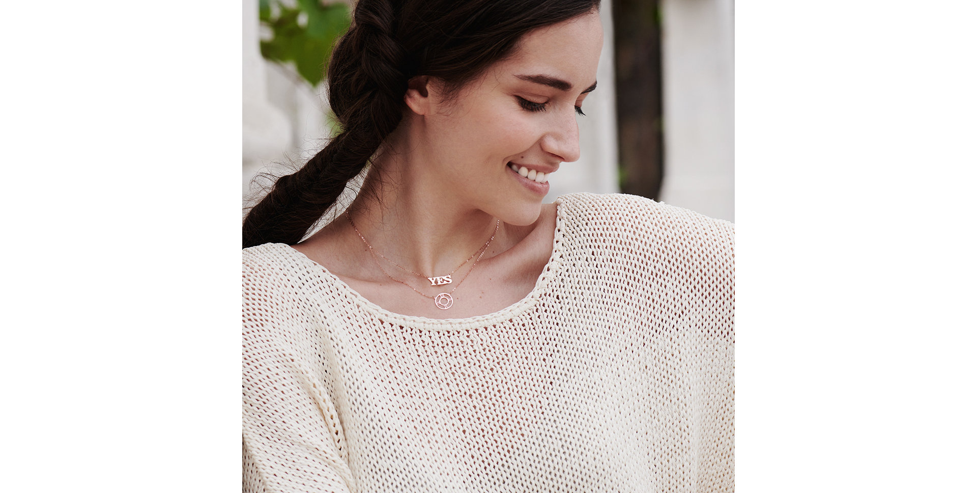 Náhrdelník s diamantom YES