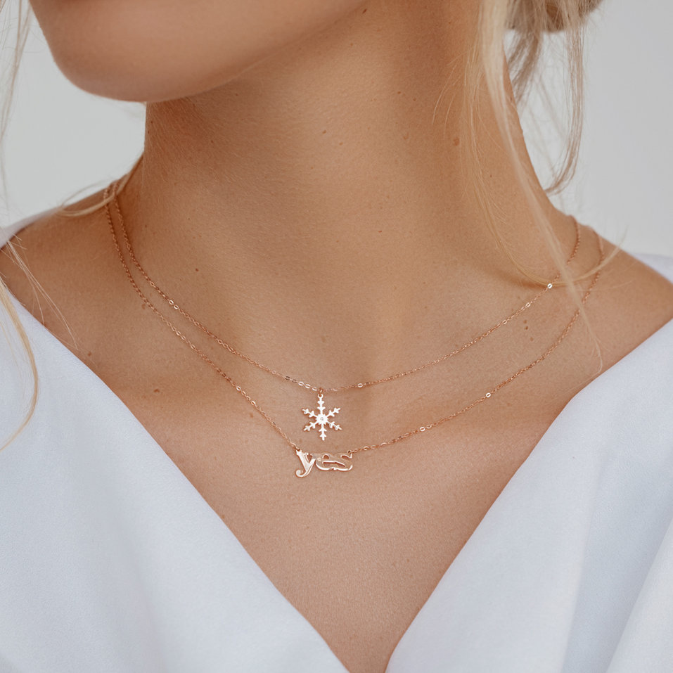 Náhrdelník s diamantom YES