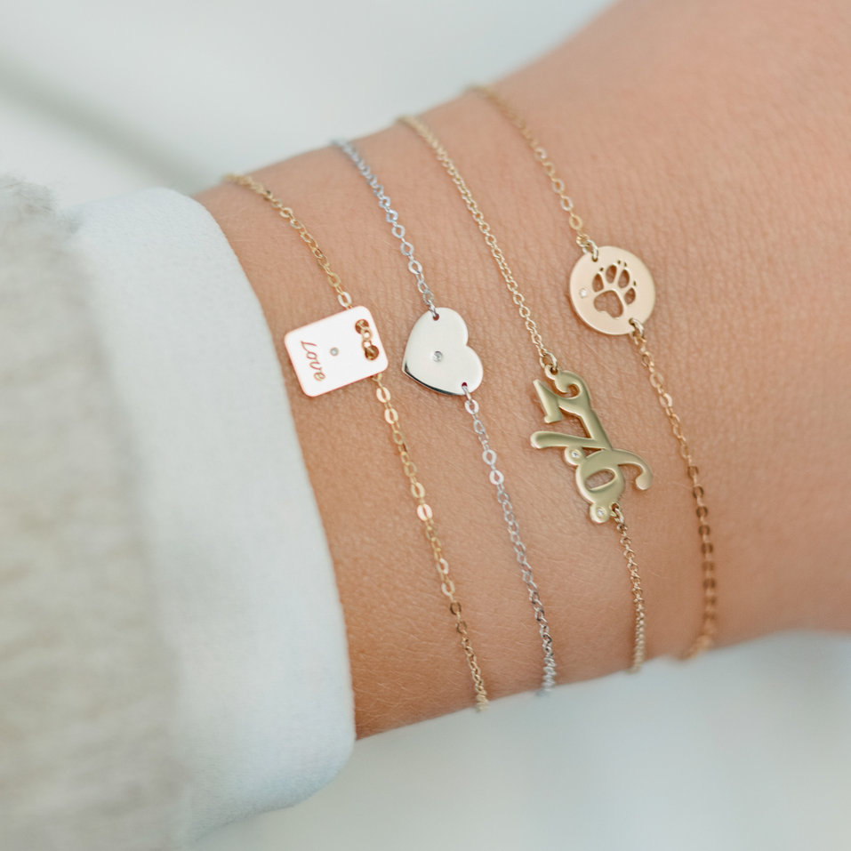 Náramok s diamantom Military Mini