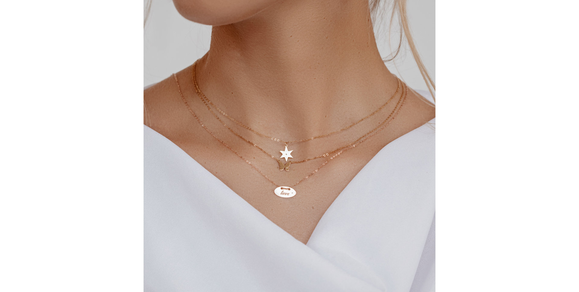 Náhrdelník s diamantom Love Y