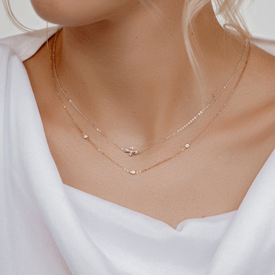 Náhrdelník s diamantmi Dots