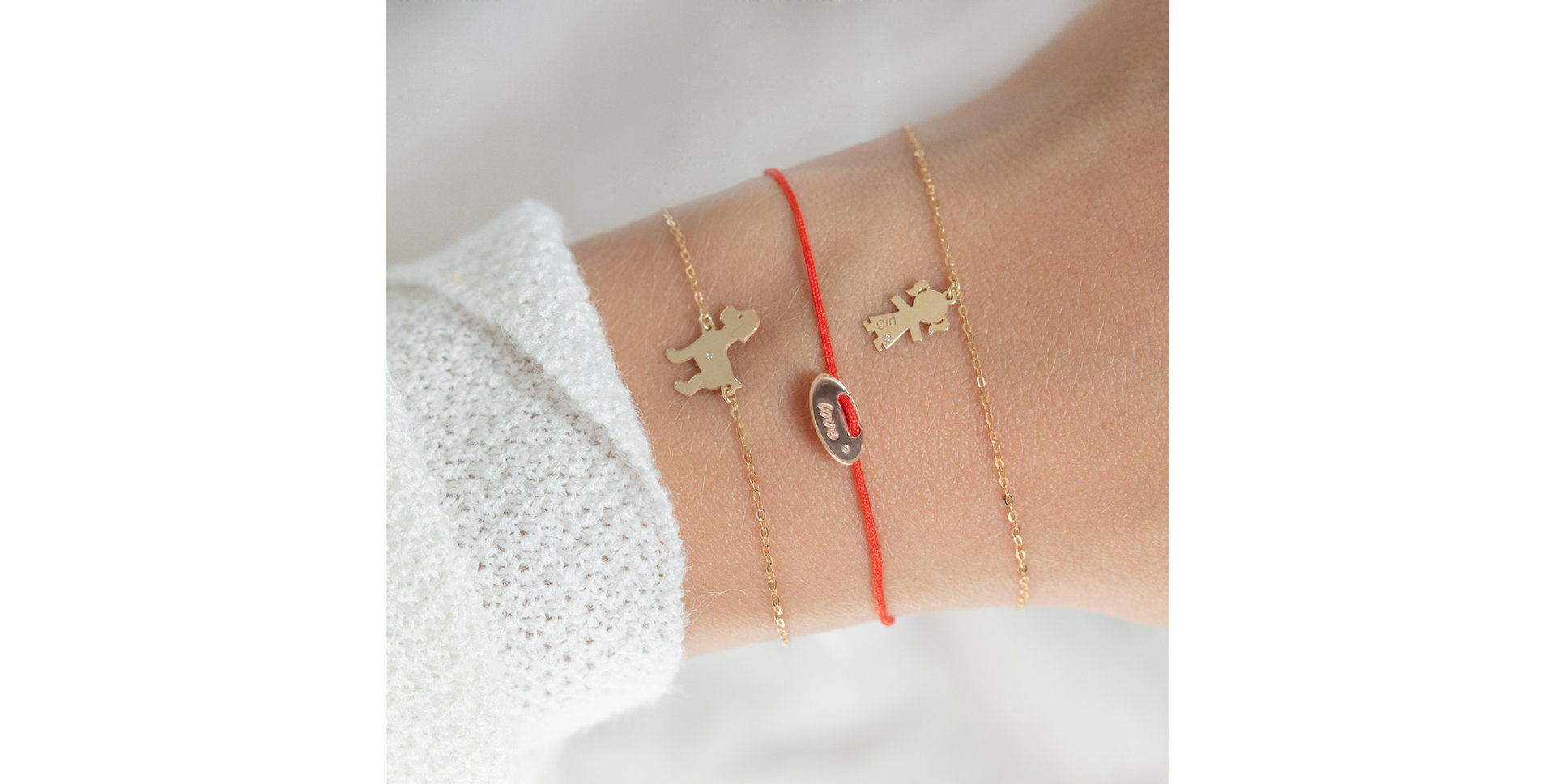 Diamantový náramok so šnúrkou Mini Stamp