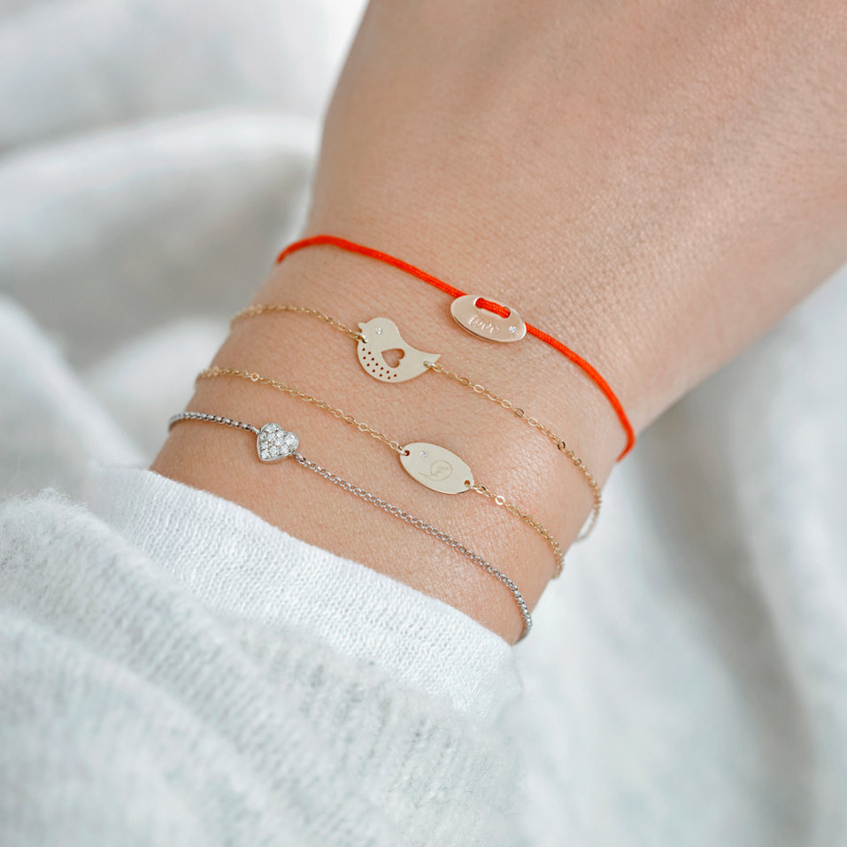 Diamantový náramok so šnúrkou Mini Stamp