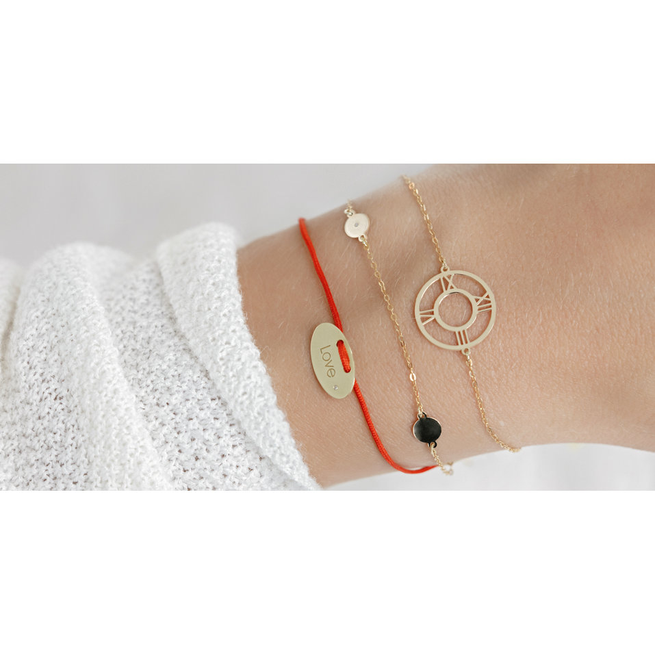 Diamantový náramok so šnúrkou Stamp