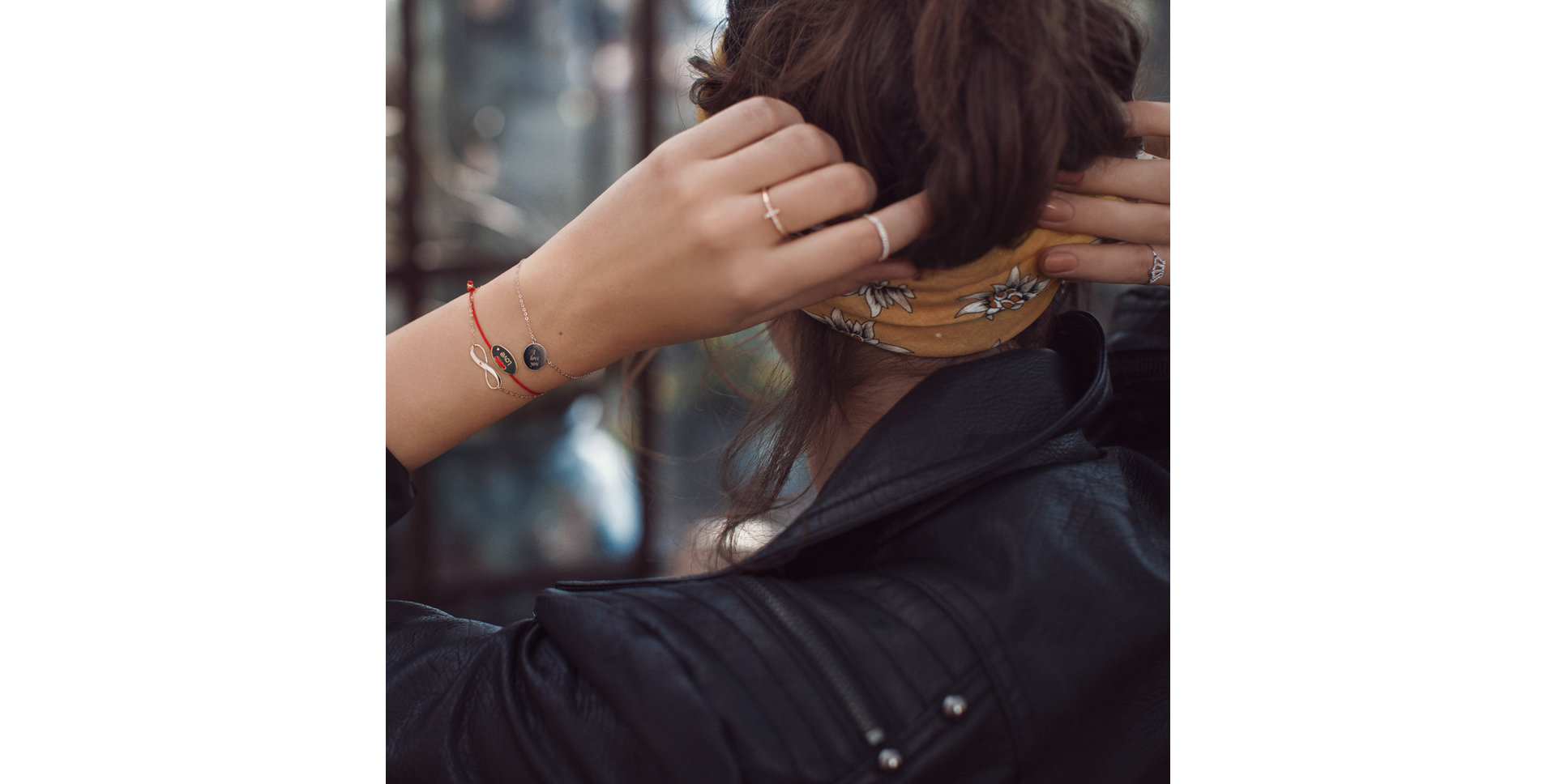 Diamantový náramok so šnúrkou Stamp