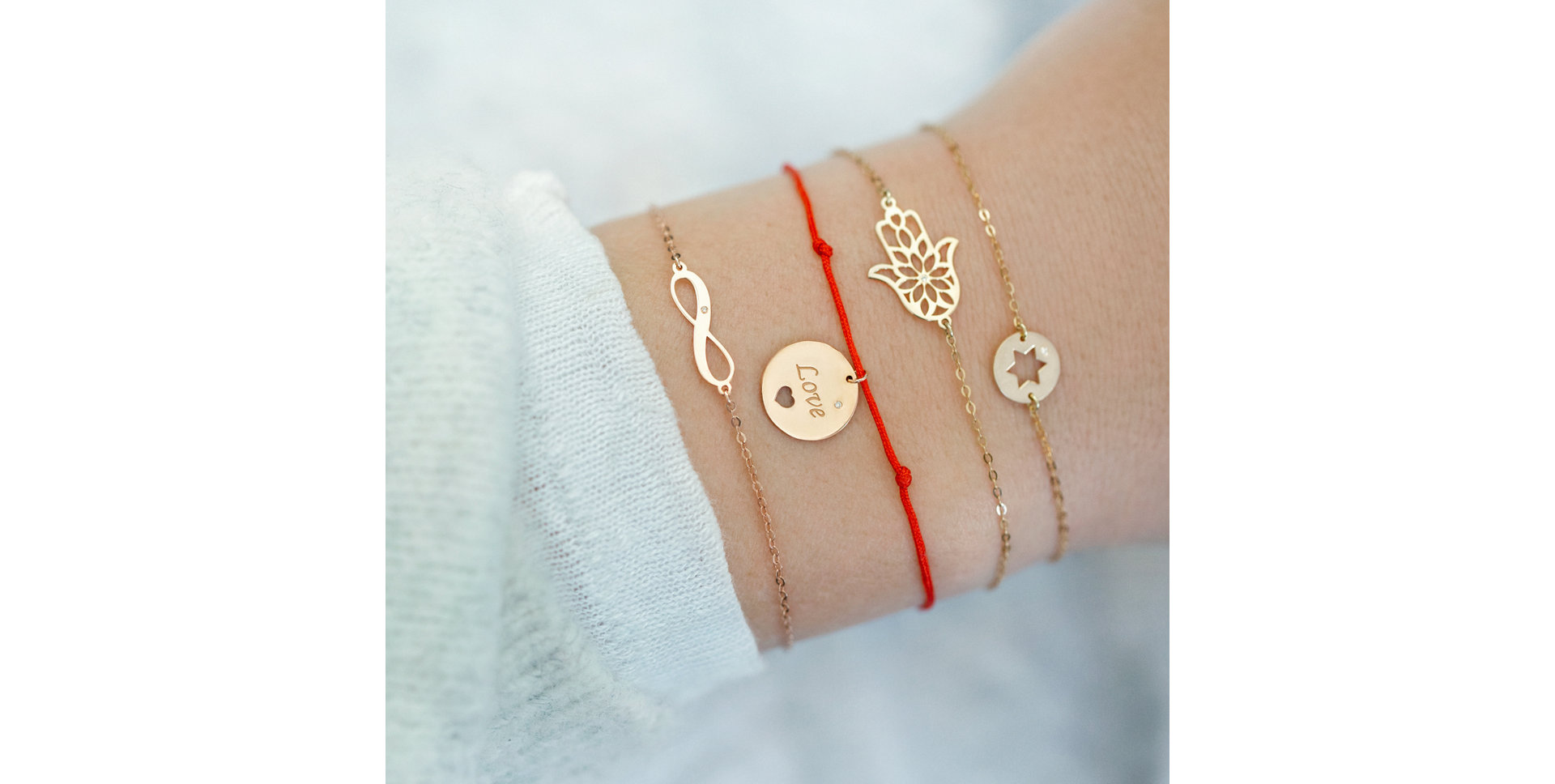 Diamantový náramok so šnúrkou Love Magical