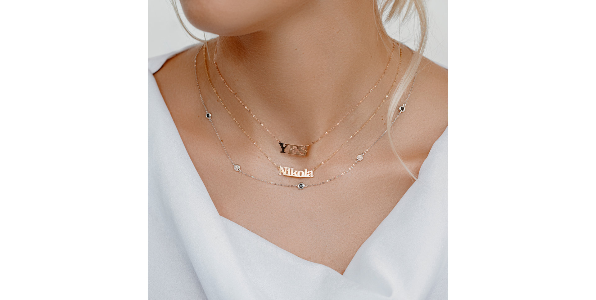 Náhrdelník s diamantom Classic name