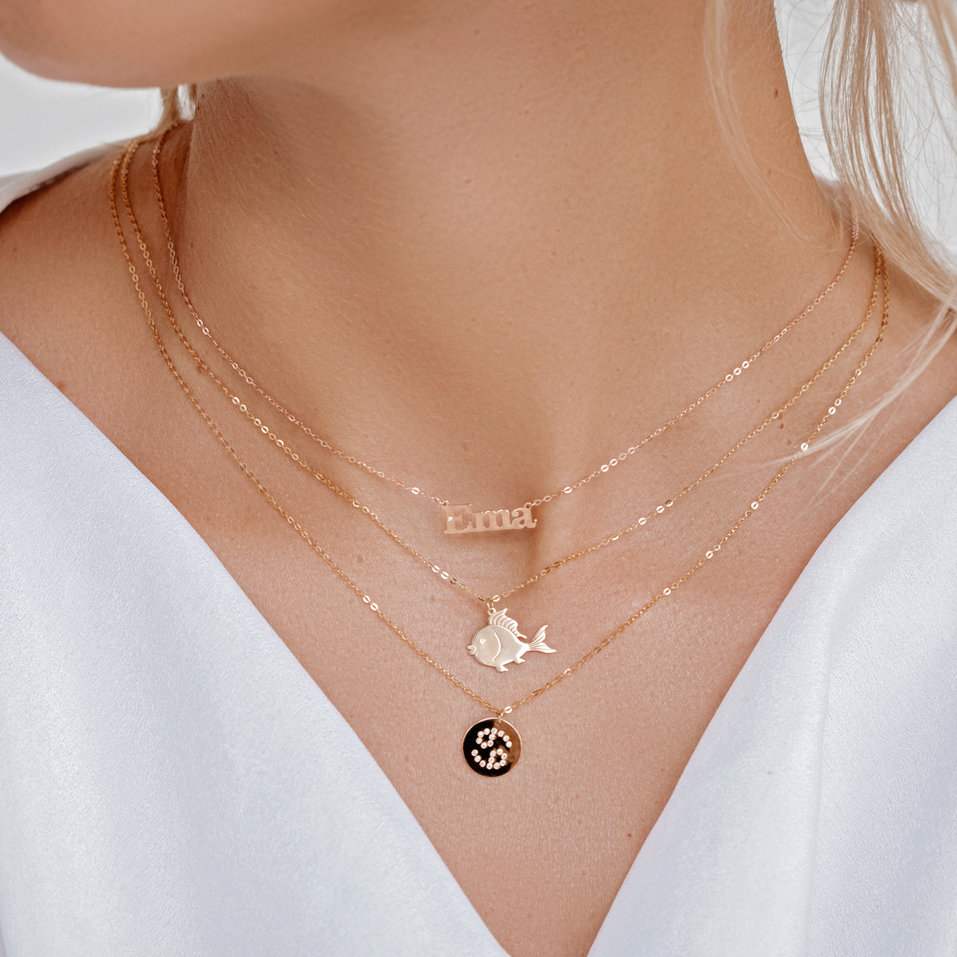 Náhrdelník s diamantom Classic name