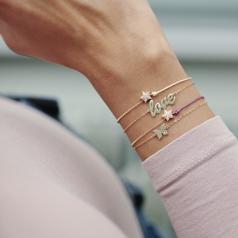 Náramok s diamantom Love