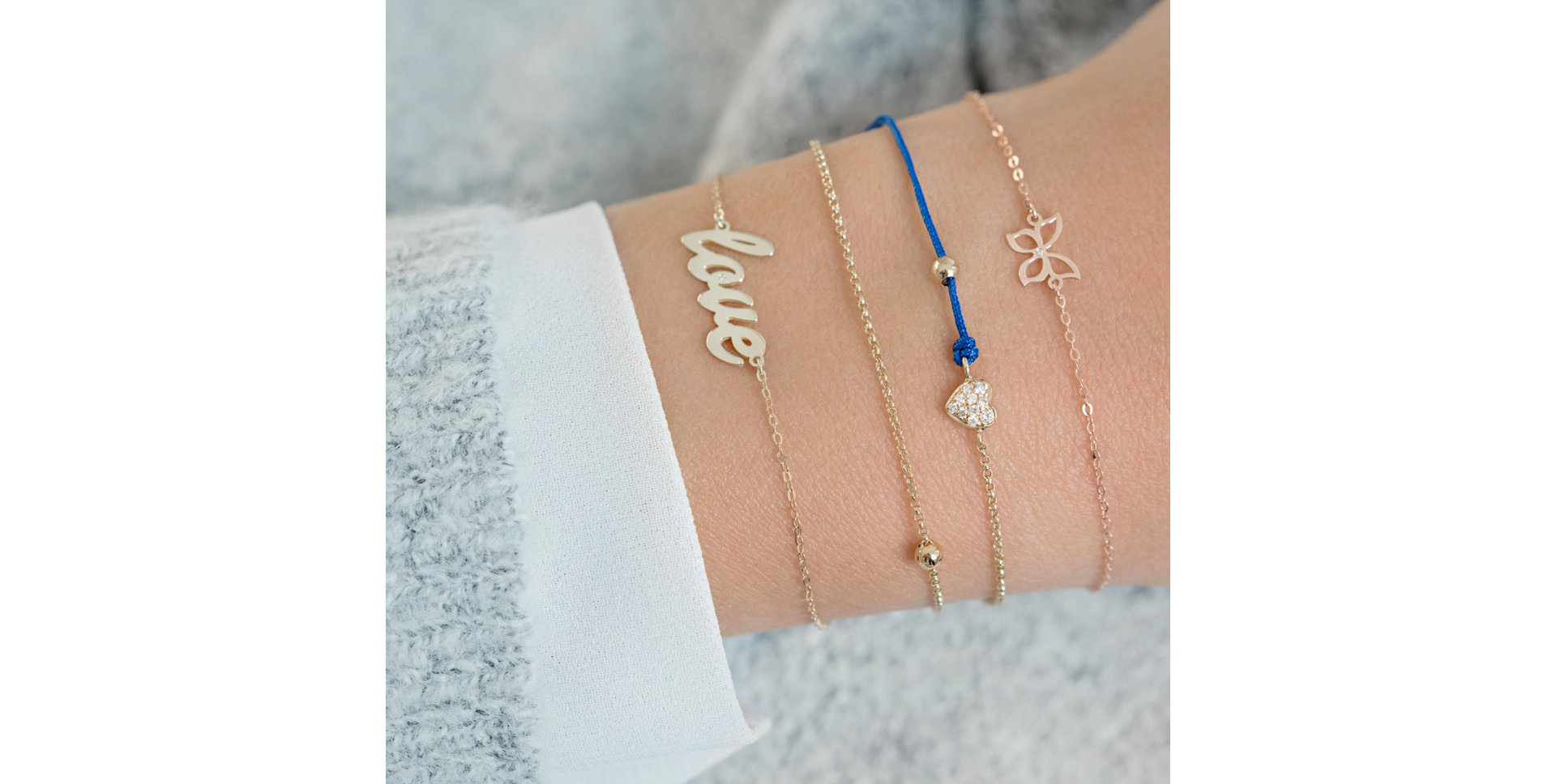 Náramok s diamantom Love