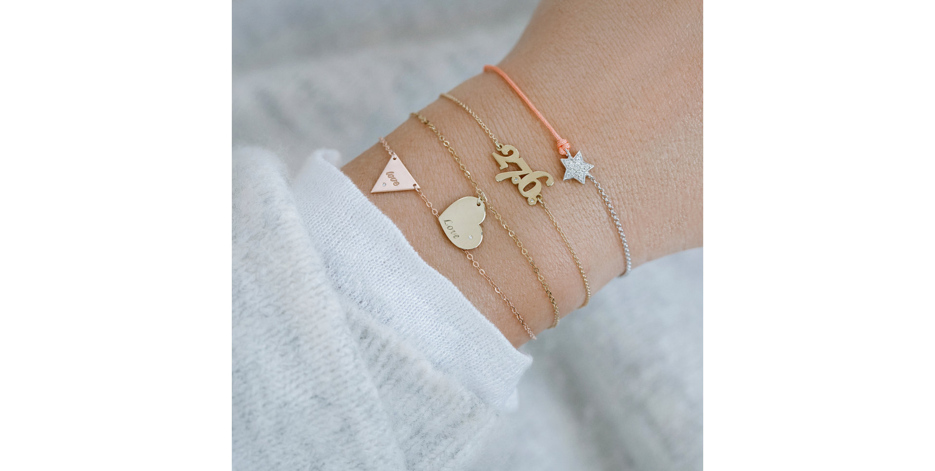 Náramok s diamantom Triangle Love