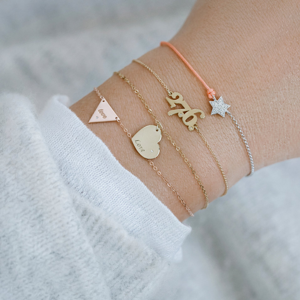 Náramok s diamantom Triangle Love