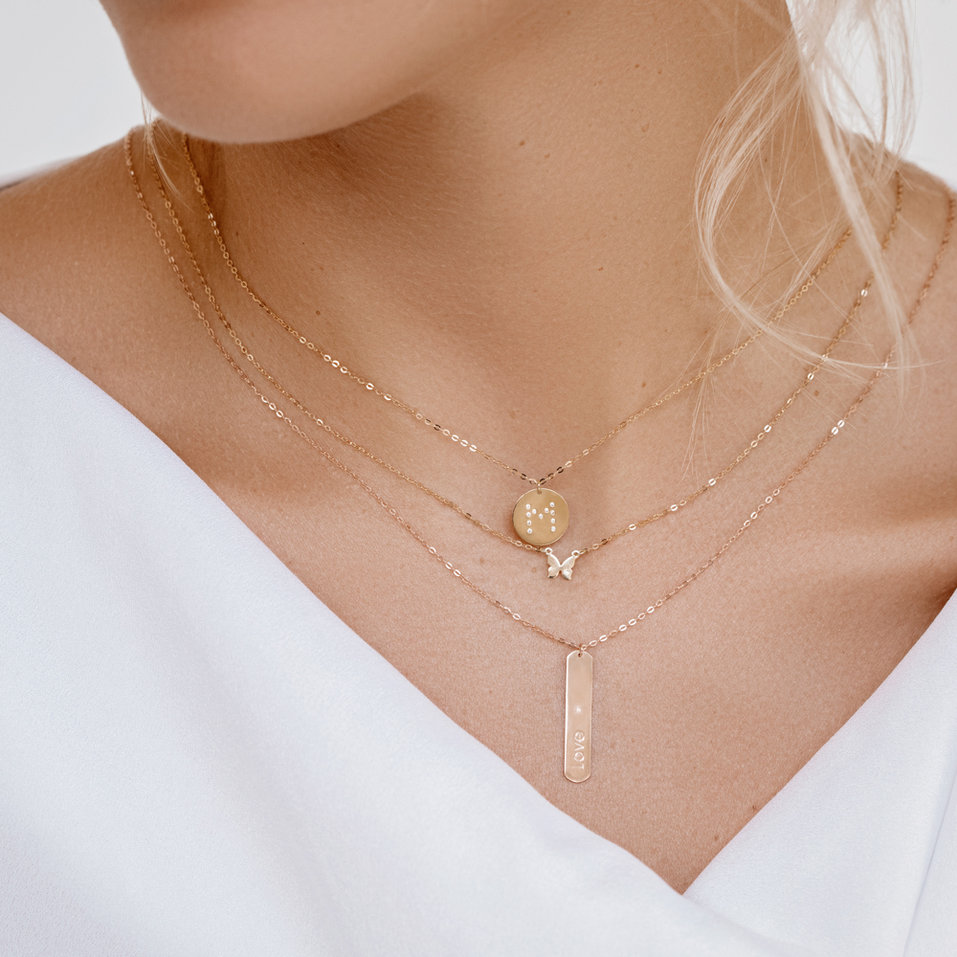 Náhrdelník s diamantom Extra Butterfly