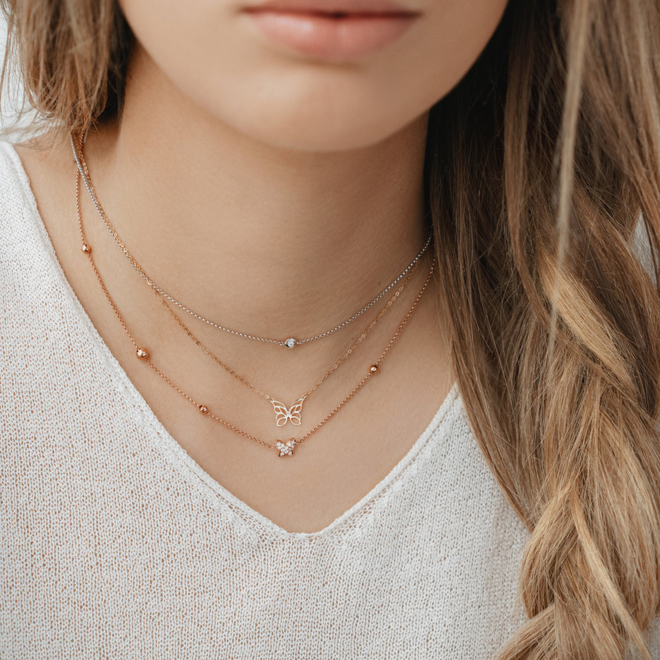 Náhrdelník s diamantom Fantasy Butterfly
