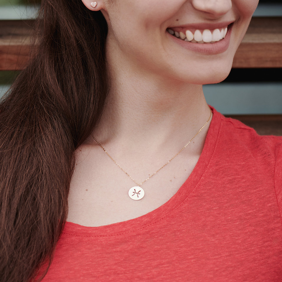 Náhrdelník s diamantom Pisces