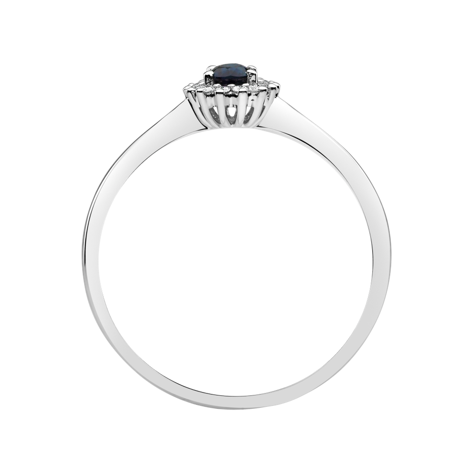 Prsteň s diamantmi a zafírom Princess