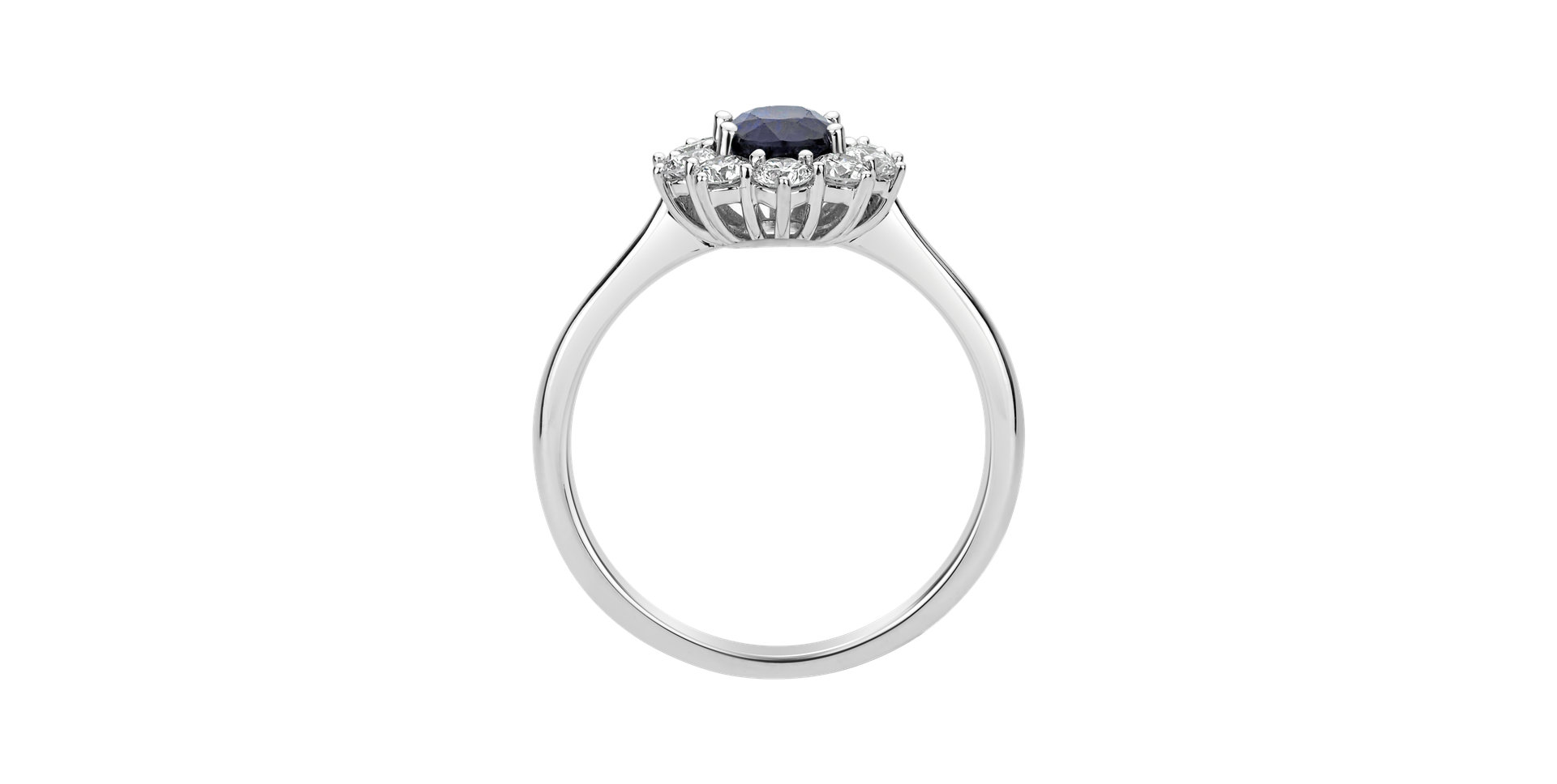 Prsteň s diamantmi a zafírom Princess