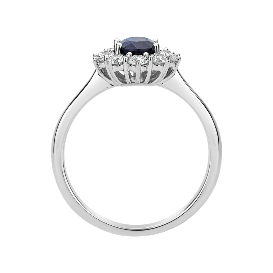 Prsteň s diamantmi a zafírom Princess