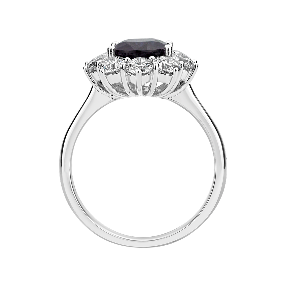 Prsteň s diamantmi a zafírom Princess