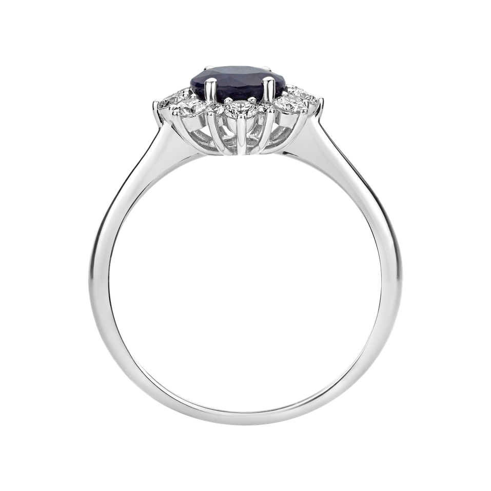 Prsteň s diamantmi a zafírom Princess
